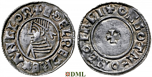 Денарий, Англия, Æthelred II (978-1016), м.д. York, монетарий Osgod, North 777