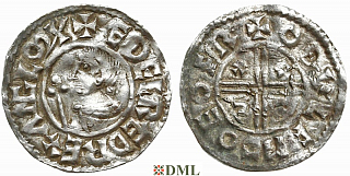 Денарий, Англия, Æthelred II (978-1016), м.д. York, монетарий Odulf, North 770
