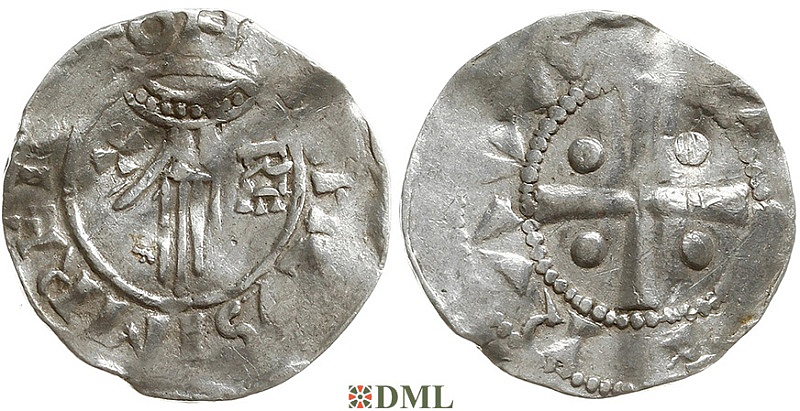 Денарий, Германия, Нижняя Лотарингия, Heinrich II (1002-1024), м.д. Deventer, Ilisch 2000, 1.8