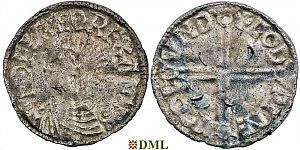 Денарий, Англия, Æthelred II (978-1016), м.д. London, монетарий Godwine, North 774