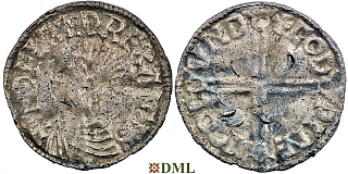 Денарий, Англия, Æthelred II (978-1016), м.д. London, монетарий Godwine, North 774