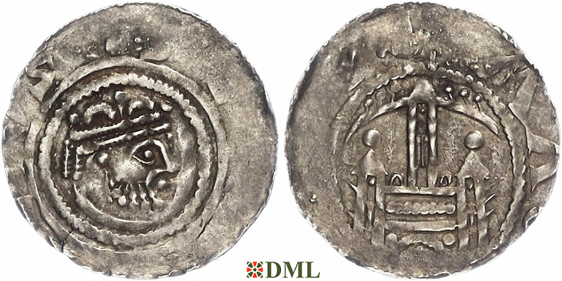 Денарий, Германия, Саксония, Anonymous bishop, м.д. Magdeburg, Dbg. 648