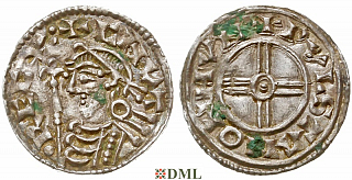 Денарий, Англия, Cnut (1016-1035), м.д. Huntingdon, монетарий Wulfstan, North 790