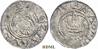 Денарий, Германия, Саксония, Anonymous bishop, м.д. Magdeburg, Dbg. 648