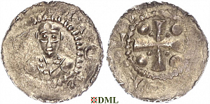 Денарий, Германия, Франкония, Willigis (975-1011), м.д. Mainz, Dbg. 802