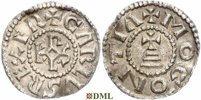 Денье, Каролинги, Charlemagne (768-814), м.д. Mayence, Depeyrot 577