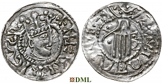 Денарий, Германия, Швабия, Heinrich II (1002-1024), м.д. Esslingen, Dbg. 951