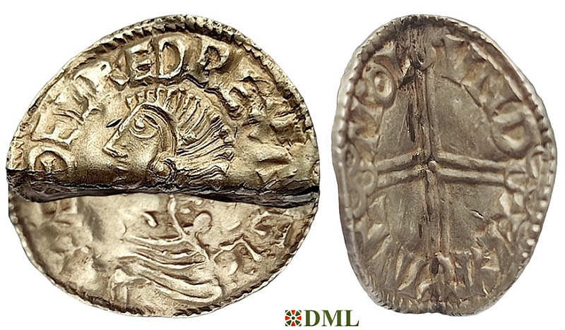 Денарий, Англия, Æthelred II (978-1016), м.д. London, монетарий ?, North 774
