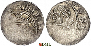 Денарий, Германия, Саксония, Heinrich III (1039-1056), м.д. Gittelde, Dbg. 698