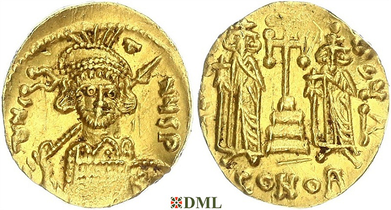 Солид, Византия,  Constantine IV, Heraclius and Tiberius (654-685), м.д. Constantinople