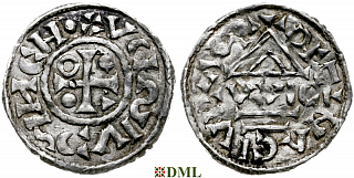 Денарий, Германия, Бавария, Heinrich IV (995-1002), м.д. Regensburg, монетарий WICL, Hahn 1976, 25e2.8