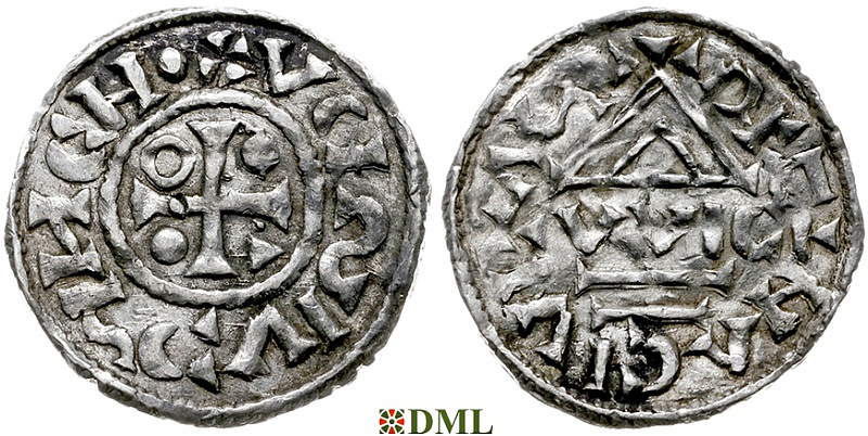 Денарий, Германия, Бавария, Heinrich IV (995-1002), м.д. Regensburg, монетарий WICL, Hahn 1976, 25e2.8