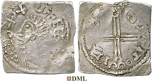 Денарий, Швеция, Olaf Skötkonung (995-1021), м.д. Sigtuna, Malmer -:-