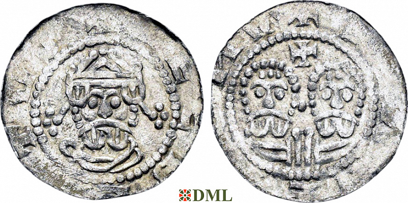 Денарий, Германия, Нижняя Лотарингия, Egbert II (1068-1090), м.д. Stavoren, Ilisch 2000, 22.1