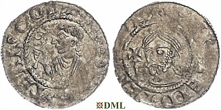 Денарий, Германия, Саксония, Anonymous bishop, м.д. Gittelde, Dbg. 1222