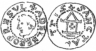 Денарий, Германия, Верхняя Лотарингия, Adalbero II (984-1005), м.д. Metz, Dbg. 15