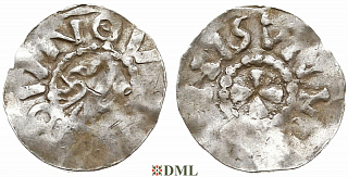 Денарий, Германия, Нижняя Лотарингия, Anonymous bishop, м.д. Jever, Dbg 1298