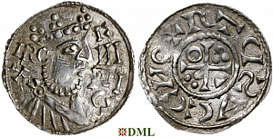 Денарий, Германия, Бавария, Heinrich II (1002-1024), м.д. Regensburg, монетарий ONCCA, Hahn 1976, 29b4