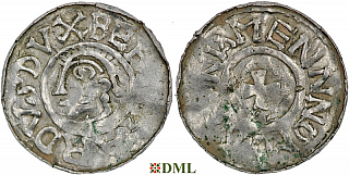 Денарий, Германия, Саксония, Bernhard I (973-1011), м.д. Luneburg, Dbg. 585