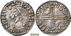Денарий, Дания, Hardeknut (1035-1042), м.д. Lund, Hbg. 28
