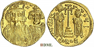 Солид, Византия, Constans II (641-668) и Constantine IV (654-668), м.д. Constantinople