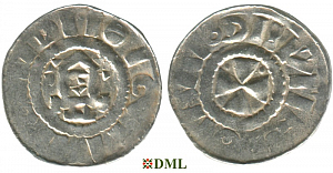 Денарий, Германия, Саксония, Anonymous bishop, м.д. Magdeburg, Dbg. 1330