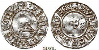 Денарий, Англия, Æthelred II (978-1016), м.д. York, монетарий Wulfsige, North 777