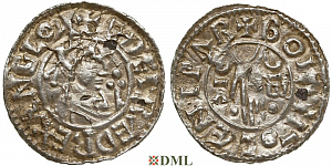 Денарий, Англия, Æthelred II (978-1016), м.д. Canterbury, монетарий Boga, North 768