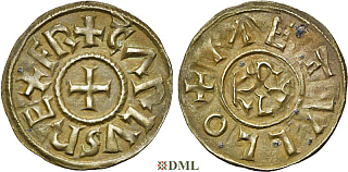 Денарий, Каролинги, Charles le Chauve (840-877), м.д. Melle