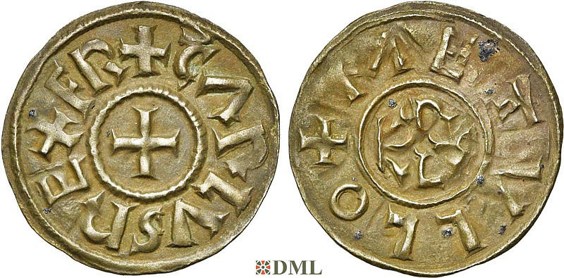 Денарий, Каролинги, Charles le Chauve (840-877), м.д. Melle