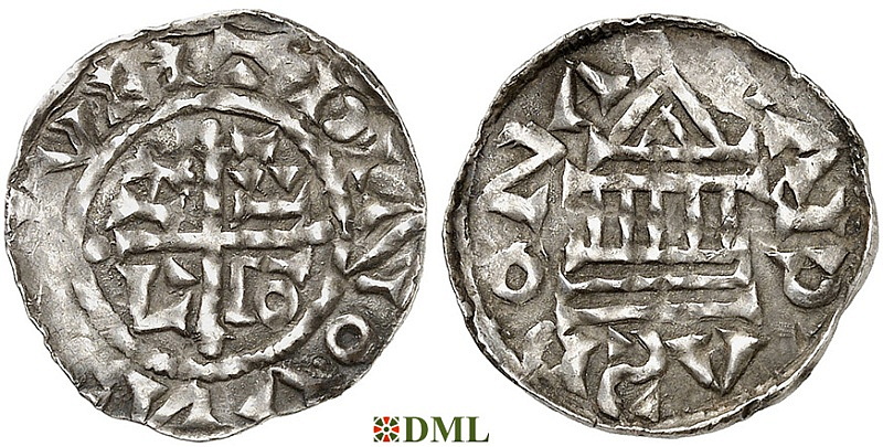 Денарий, Германия, Бавария, Heinrich III (1027-1039) и Konrad II (1024-1039), м.д. Regensburg, Hahn 1976, 35