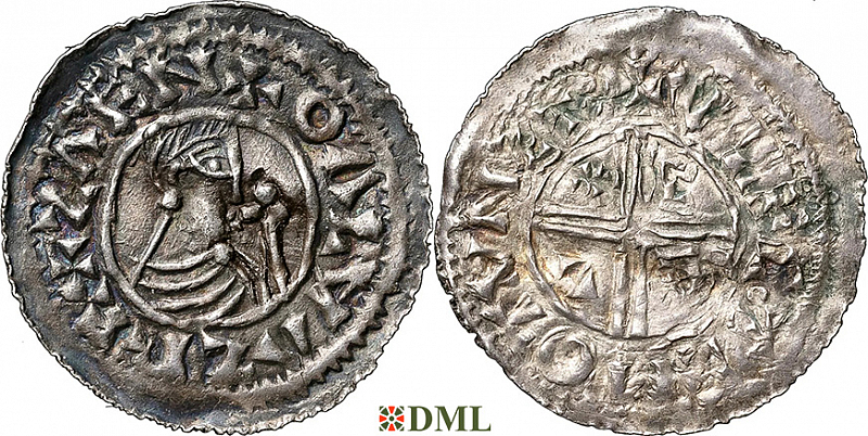 Денарий, Швеция, Olaf Skötkonung (995-1021), м.д. Sigtuna, Malmer -:-