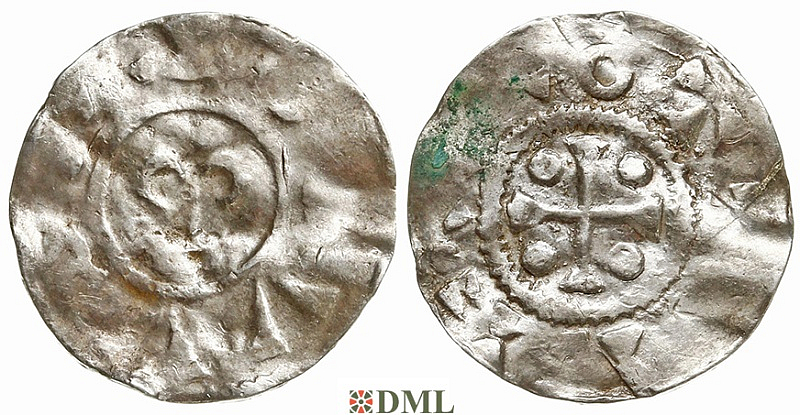 Денарий, Германия, Нижняя Лотарингия, Otto III (983-1002), Unknown mints, Ilisch 2000, 17.1