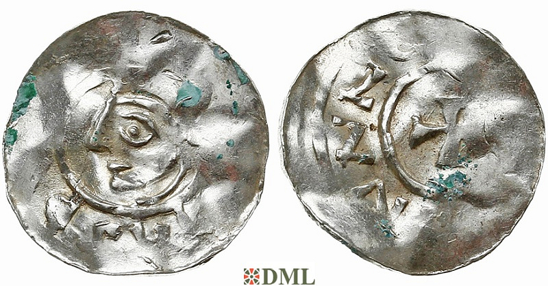 Денарий, Германия, Саксония, Bernard I (973-1011), м.д. Bardowick, Dbg. 586