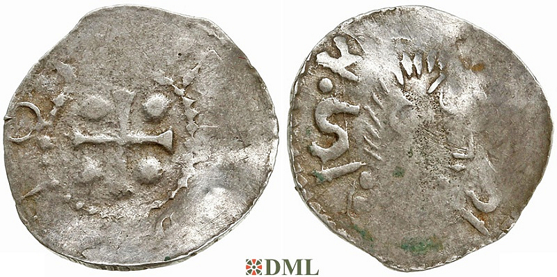 Денарий, Германия, Франкония, Otto III (983-1002), м.д. Wurzburg, Dbg. 856