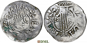 Денарий, Германия, Швабия, Heinrich II (1002-1024), м.д. Esslingen, Dbg. 951