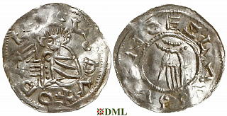 Денарий, Чехия, Богемия, Oldřich (1012-1034), м.д. Praga, Šmerda 132