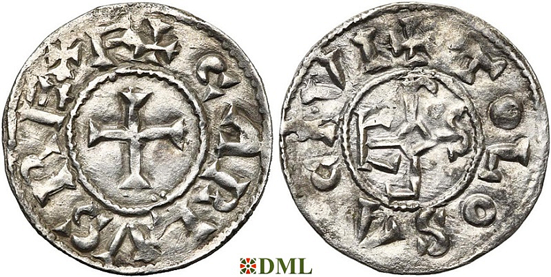 Денье, Каролинги, Charles le Chauve (840-877), м.д. Toulouse, Depeyrot 1003