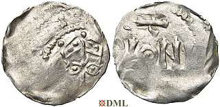 Денарий, Германия, Нижняя Лотарингия, Anonymous bishop, м.д. Tiel, Ilisch 2000, 5.1.2
