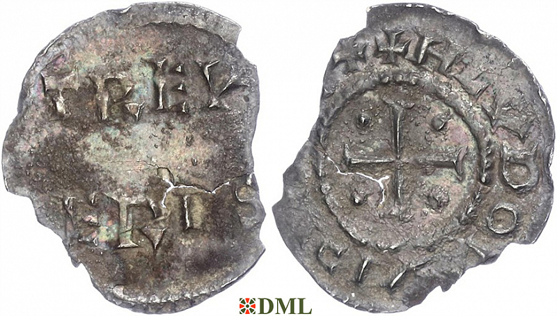 Денье, Каролинги, Ludwig II der Deutsche (870-876), м.д. Trier, Depeyrot 