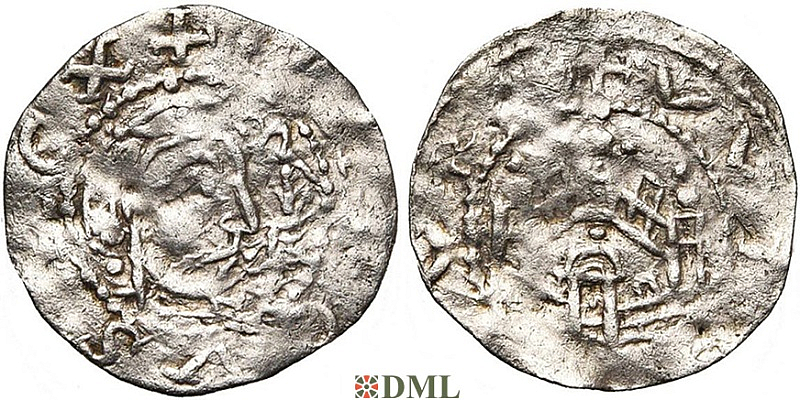 Денарий, Германия, Франкония, Henri IV (1056-1084), м.д. Wurzburg, Dbg. 858