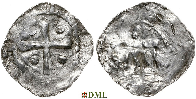 Денарий, Германия, Верхняя Лотарингия, Haimo (990-1024), м.д. Verdun, Dbg. 96