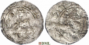 Денарий, Германия, Нижняя Лотарингия, Hermann III von Hochstaden (1089-1099), м.д. Koln, Dbg. 412