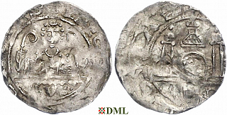 Денарий, Германия, Нижняя Лотарингия, Hermann III von Hochstaden (1089-1099), м.д. Koln, Dbg. 412