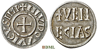 Денье, Каролинги, Louis le Pieux (814-840), м.д. Venise, Depeyrot 1116 D