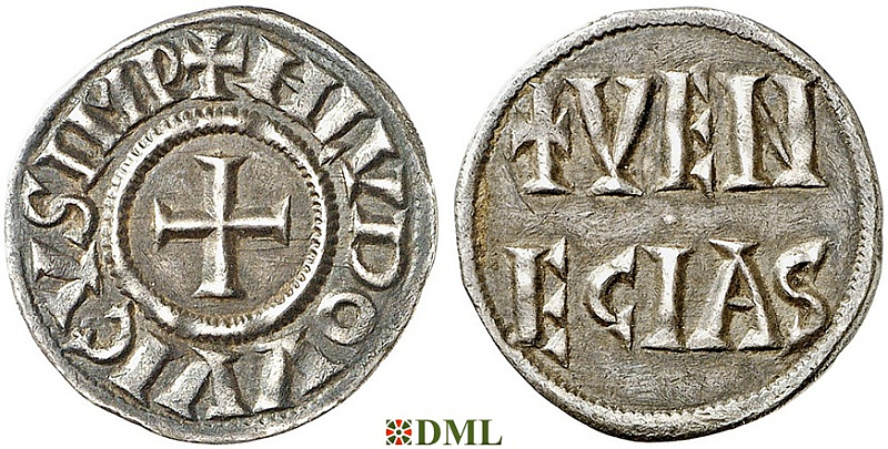 Денье, Каролинги, Louis le Pieux (814-840), м.д. Venise, Depeyrot 1116 D