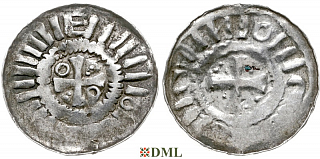 Денарий, Германия, Саксония, Anonymous bishop, Sachesnpfennig, Kilger 2000, 