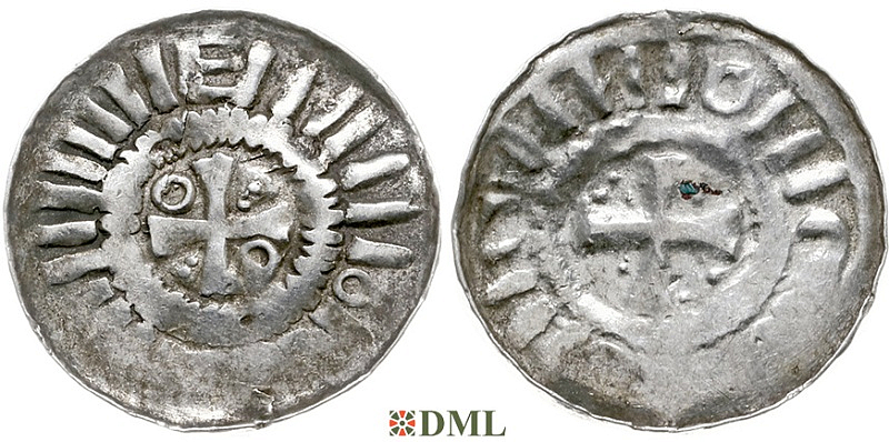 Денарий, Германия, Саксония, Anonymous bishop, Sachesnpfennig, Kilger 2000, 