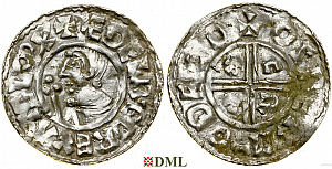 Денарий, Англия, Æthelred II (978-1016), м.д. Thetford, монетарий Osbern, North 770