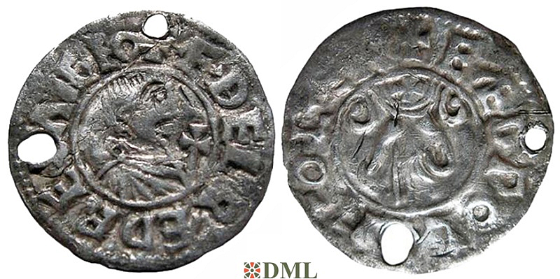 Денарий, Англия, Æthelred II (978-1016), м.д. Canterbury, монетарий Eadweald, North 769